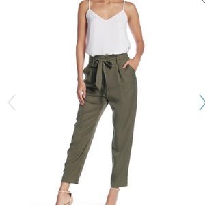 Army green paper bag pants NWOT